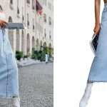 Denim Maxi Skirts Are Trending For Fall 2023