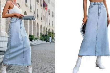 Denim Maxi Skirts Are Trending For Fall 2023