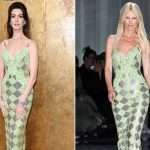 Anne Hathaway Wears Claudia Schiffer's Versace Dress At Albies