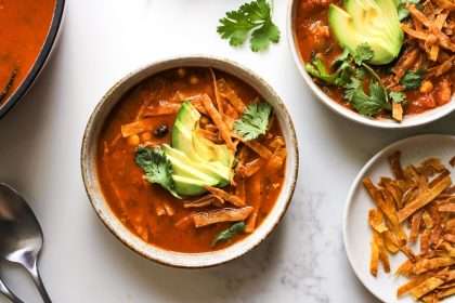 Fire Roasted Vegan Tortilla Soup Recipe