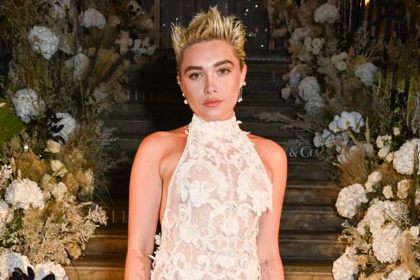 Florence Pugh Goes Braless In Sheer Dress At Elle Style
