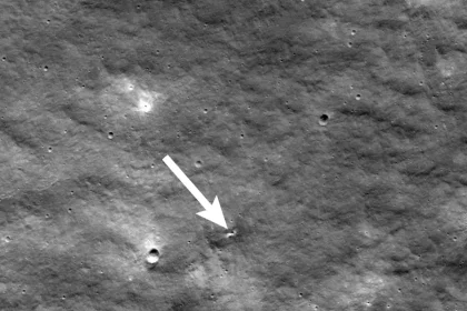 Nasa's Lunar Orbiter Monitors The Impact Crater From The Crash
