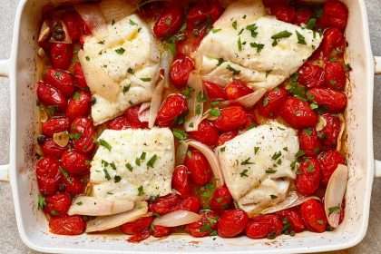 One Pan Cod Recipe With Tomatoes And Capers