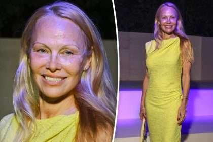 Pamela Anderson Stunned With No Makeup At Paris Fashion Week
