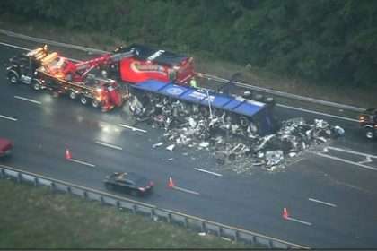 Tractor Trailer Crash In Wilmington Slows Traffic For Miles