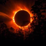 "ring Of Fire" Solar Eclipse + Moon, Jupiter, Saturn, Venus