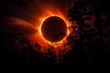 "ring Of Fire" Solar Eclipse + Moon, Jupiter, Saturn, Venus