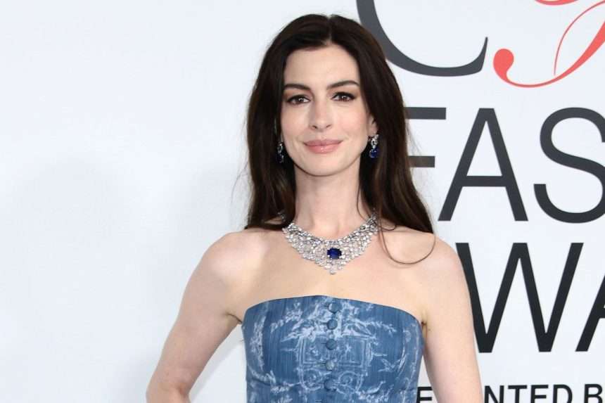 Anne Hathaway Wears A Bold Denim Look On The 2023