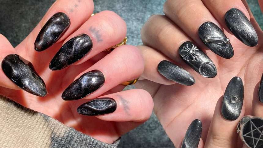 Black Chrome Nails Are One Of Our Favorite Trends For