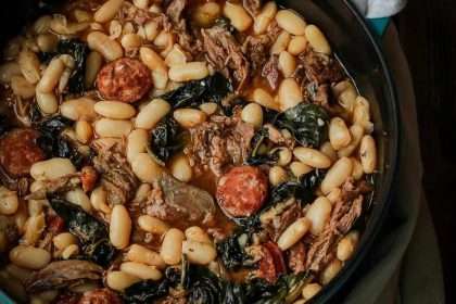 Duck And Bean Stew Recipe With Sausage And Kale