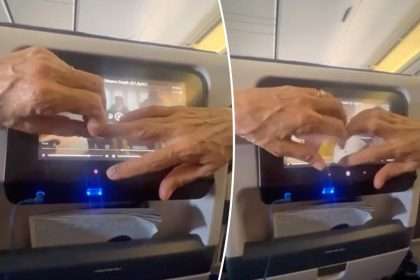During A Long Haul Flight, A Rude Passenger Blocks The Tv