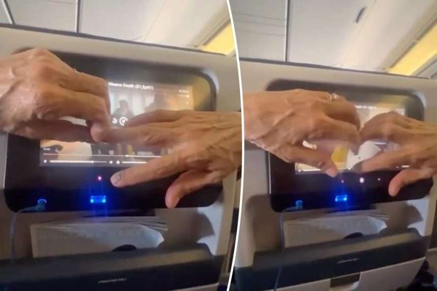During A Long Haul Flight, A Rude Passenger Blocks The Tv