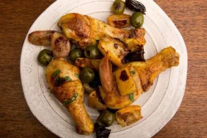 Healthy Recipe: Roast Chicken With Olives, Shallots And Prunes