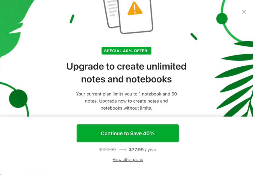 It's Official: Evernote Will Limit Free Users To 50 Notes