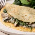 Recipe For Crepes Stuffed With Spinach, Turkey And Mushrooms