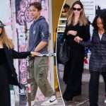 Angelina Jolie Appears In New York With Children Pax, Zahara
