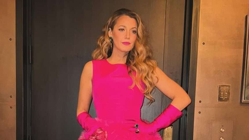 Blake Lively Has A Barbie Moment In A Pink Minidress,