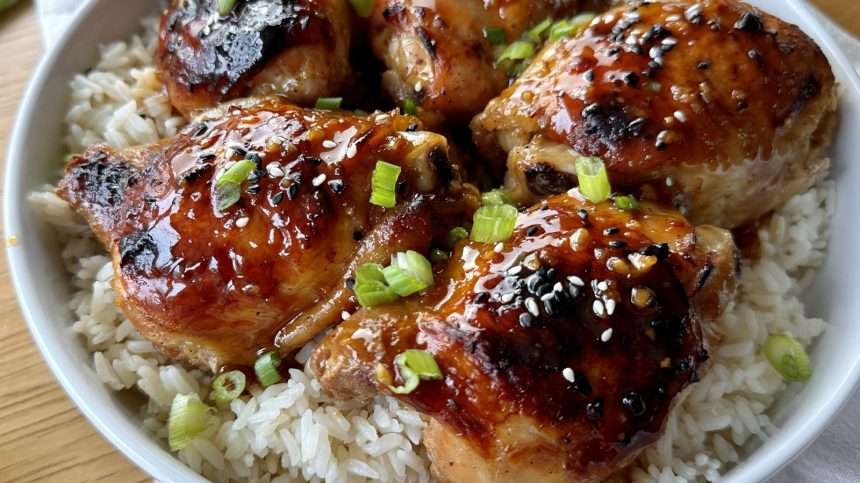 Honey And Soy Sauce Marinated Grilled Chicken Thigh Recipe
