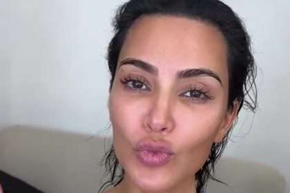 Kim Kardashian Takes Off Her Mask!the Reality Tv Star, 43,