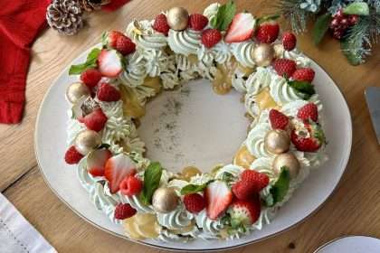 Matcha Berry Pavlova Wreath Recipe