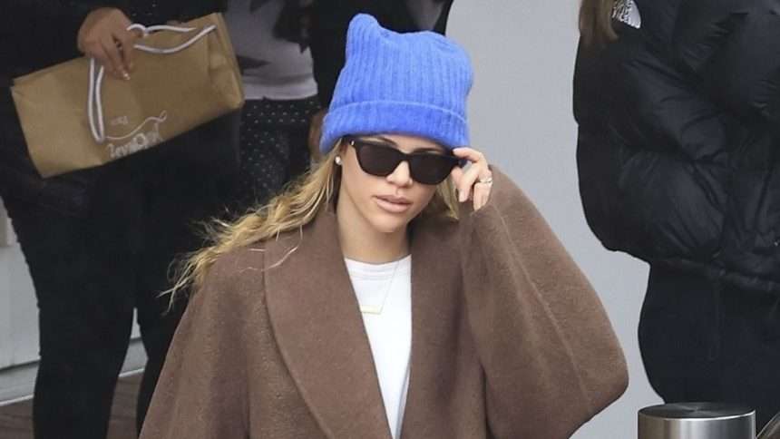 Sofia Richie Looks Effortlessly Cool In A Blue Beanie And