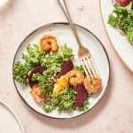 Winter Salad Of Shrimp And Beets With Seared Halloumi Recipe