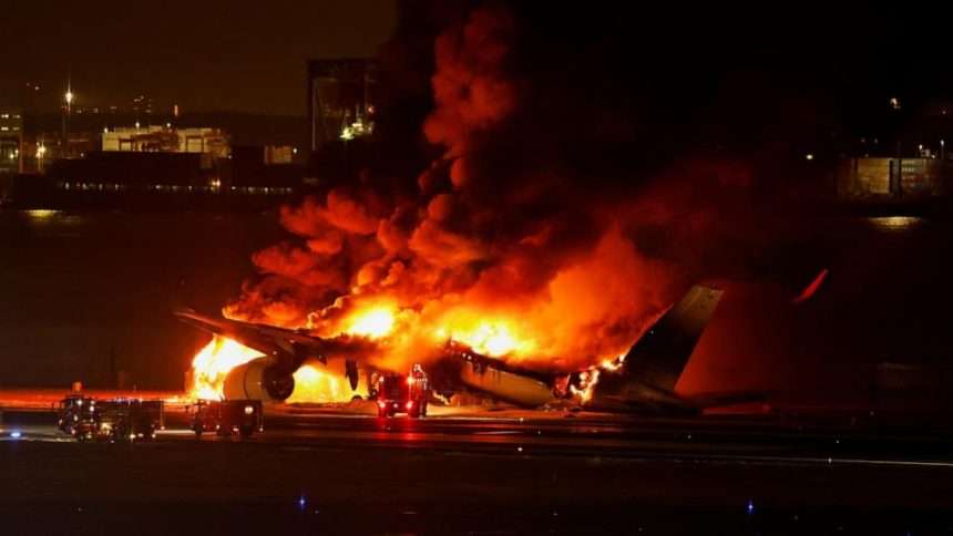 Jal Plane Catches Fire At Tokyo Airport, 379 Passengers And