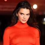 Kendall Jenner Goes Braless In A Draped Cowl Neck Dress