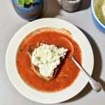 Spiced Tomato Soup With Wasabi Cream And Toast