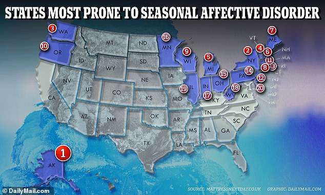 States Most Susceptible To Seasonal Affective Disorder, According To New