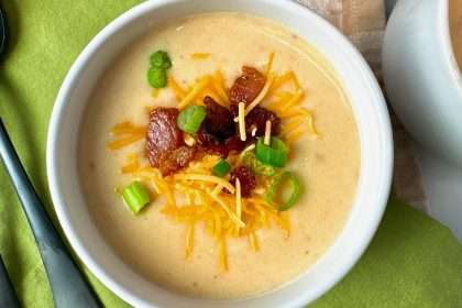 This Potato Soup Recipe Is Loaded With Cheese, Bacon, And