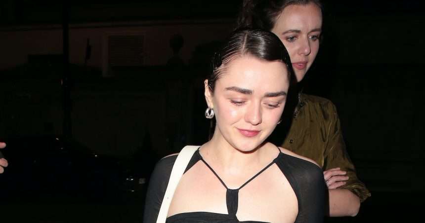 Maisie Williams Mixes Sheer Trends With Baggy Office Pants