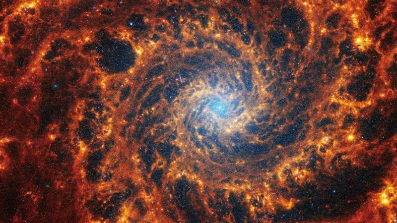 Webb Telescope Monitors Millions Of Stars In Beautiful Spiral Galaxy