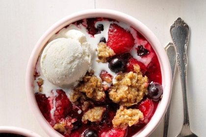 Jumble Berry Crumble Recipe Makes 8 Servings In 55